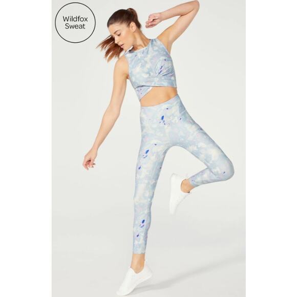 Wildfox Sweat Watercolor Spill Tie Dye Ankle Leggings High Rise Pants Size S NWT - Picture 5 of 5